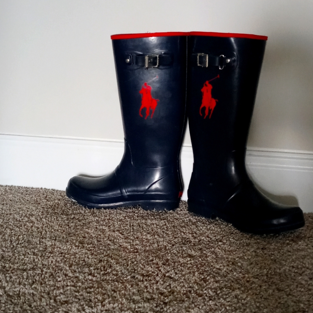 Navy Blue Polo Rainboots